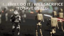 clone watching droideka gif